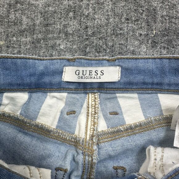 Guess x ASAP Rocky Womens Jeans 26 Blue Striped Hip Hop Faded Vintage Rocker - Picture 4 of 12